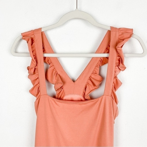 Superdown Imari Ruffle Strap Dress in Dusty Rose Sz M - Picture 5 of 10
